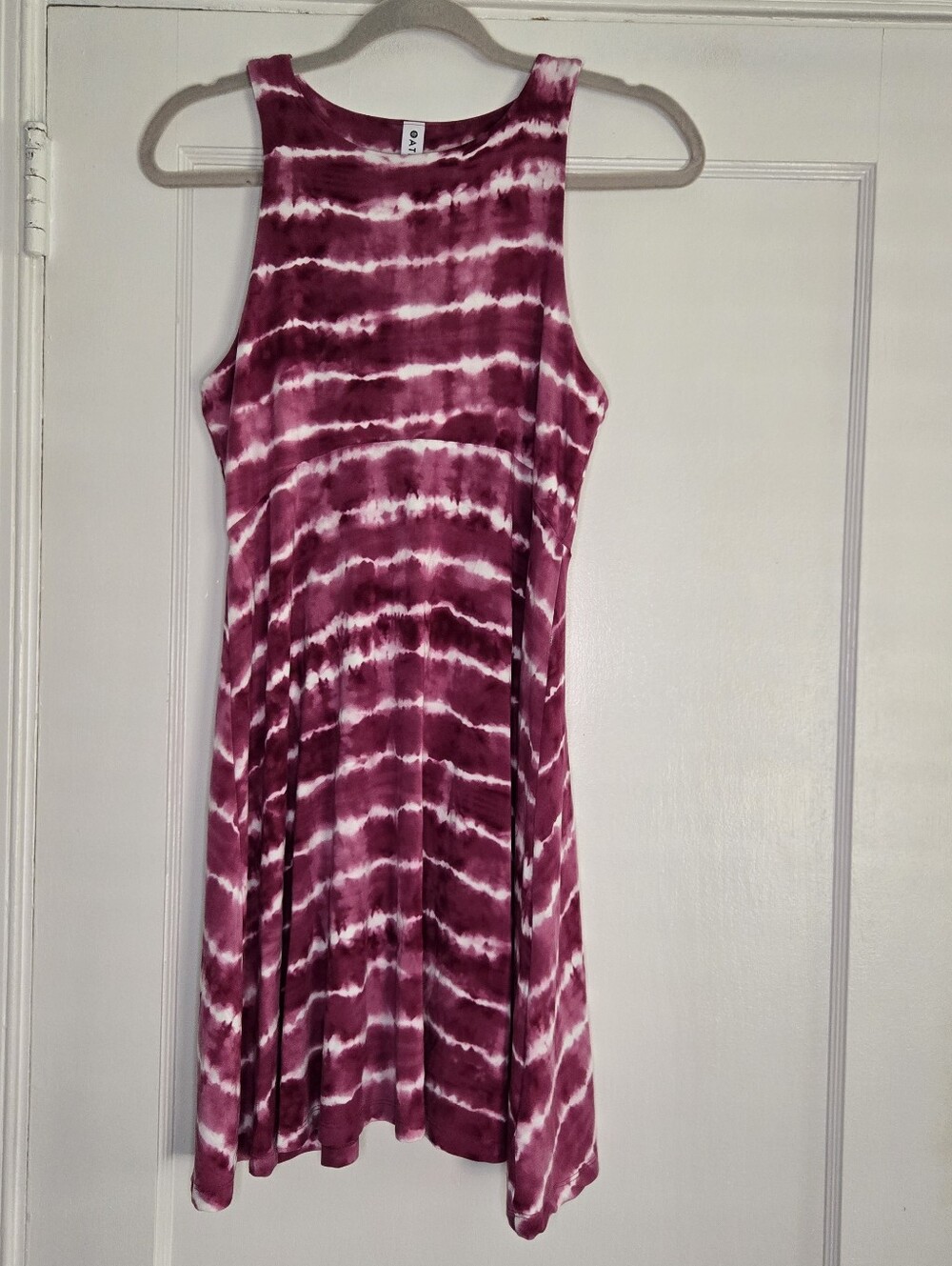 Athleta Purple/Pink & White Tie Dye Dress Women's Small Petite